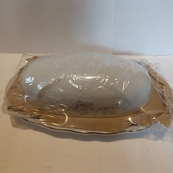 🧈BUTTER DISH NEW Johann Haviland BARVARIA GERMANY FLORAL SPLENDOR - Picture 11 of 11